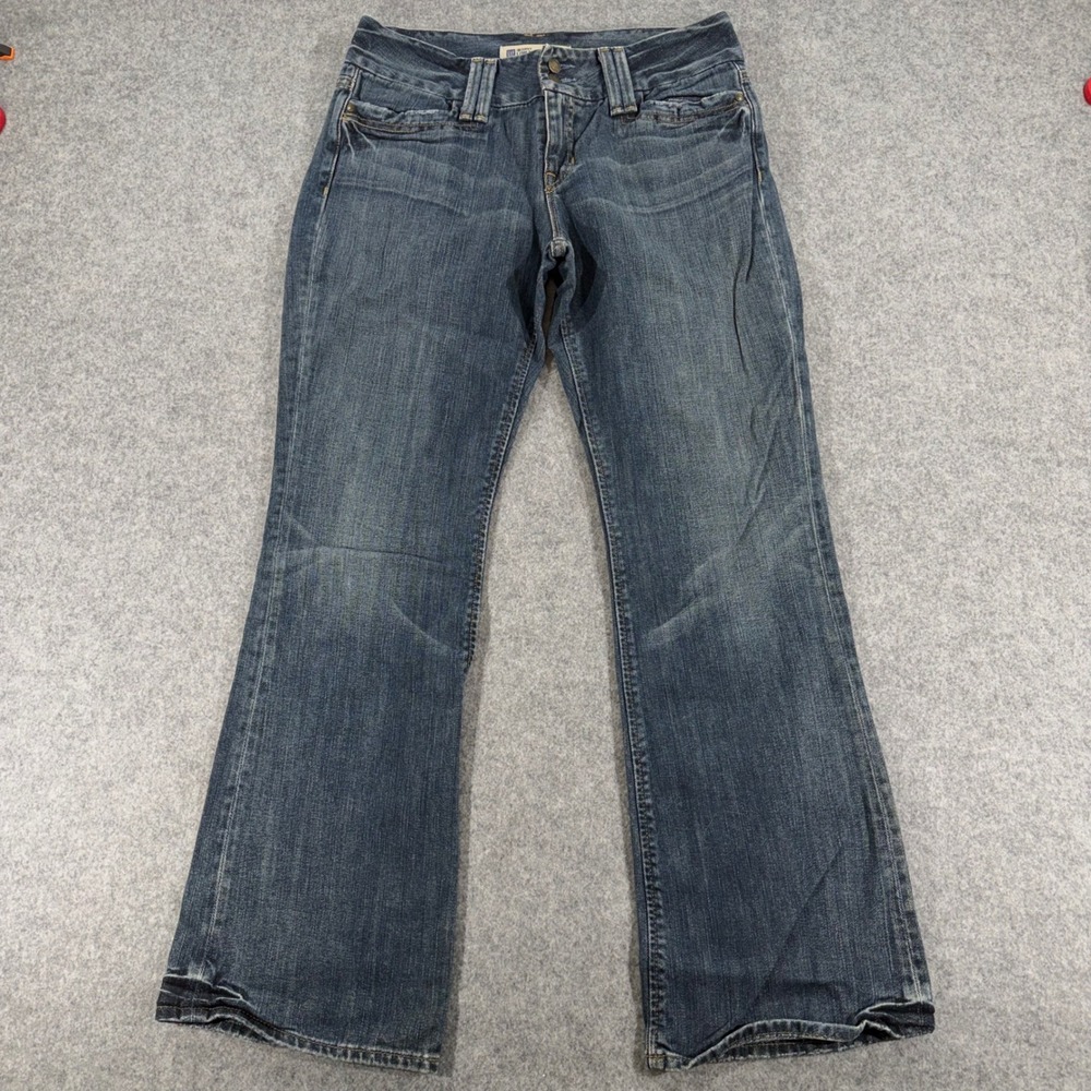 Gap Curvy Low Rise Boot Cut Jeans Medium Wash Blue Denim 10 Ankle